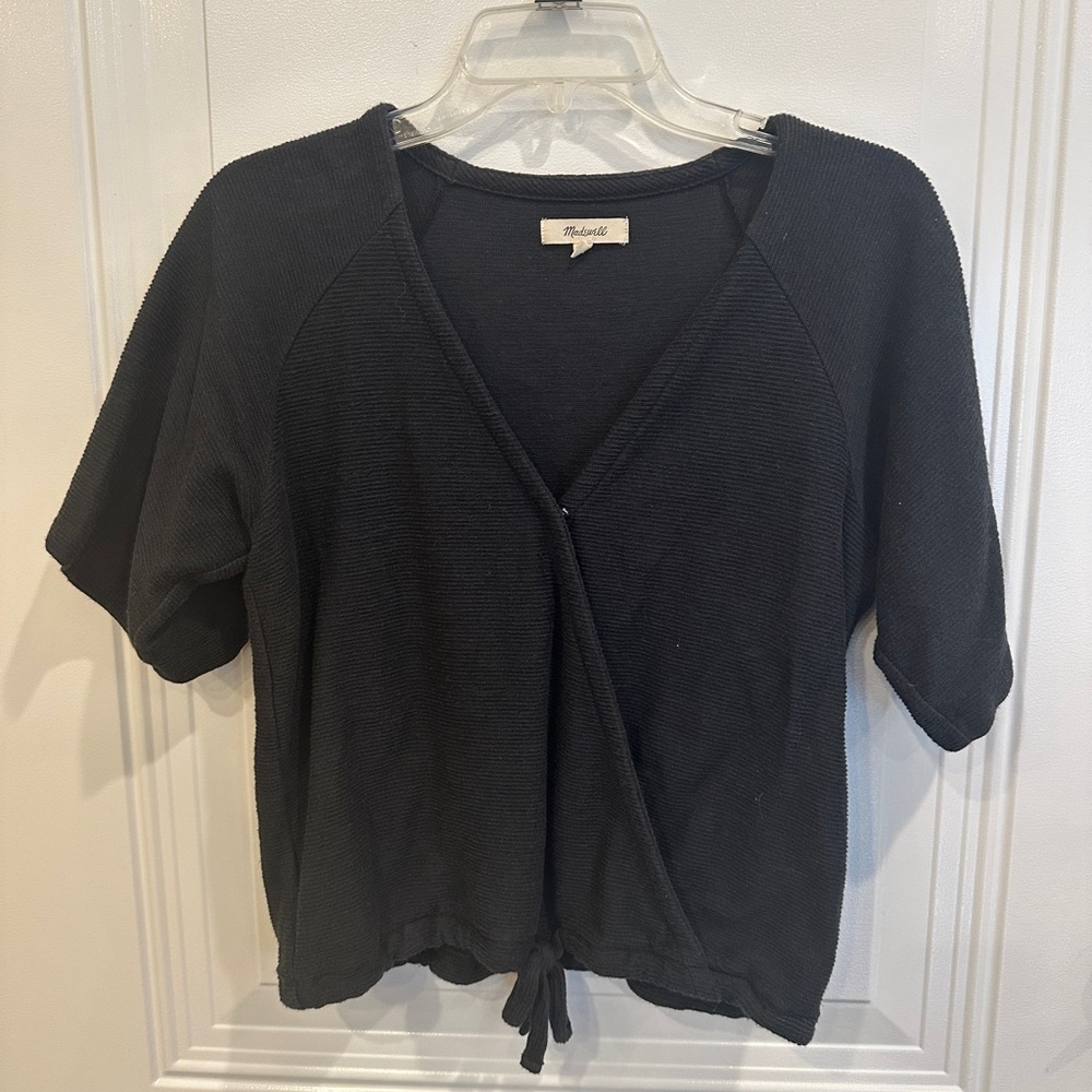 Madewell Black Wrap Blouse